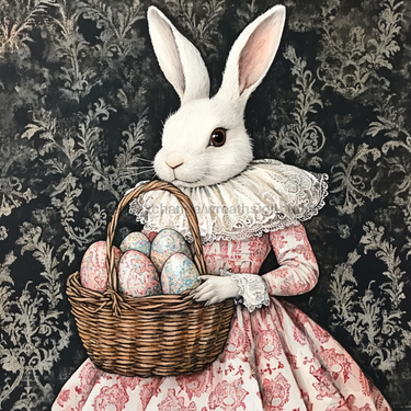 Easter Rabbit Sign, DCO-13420, Sign For Wreath, 10x10